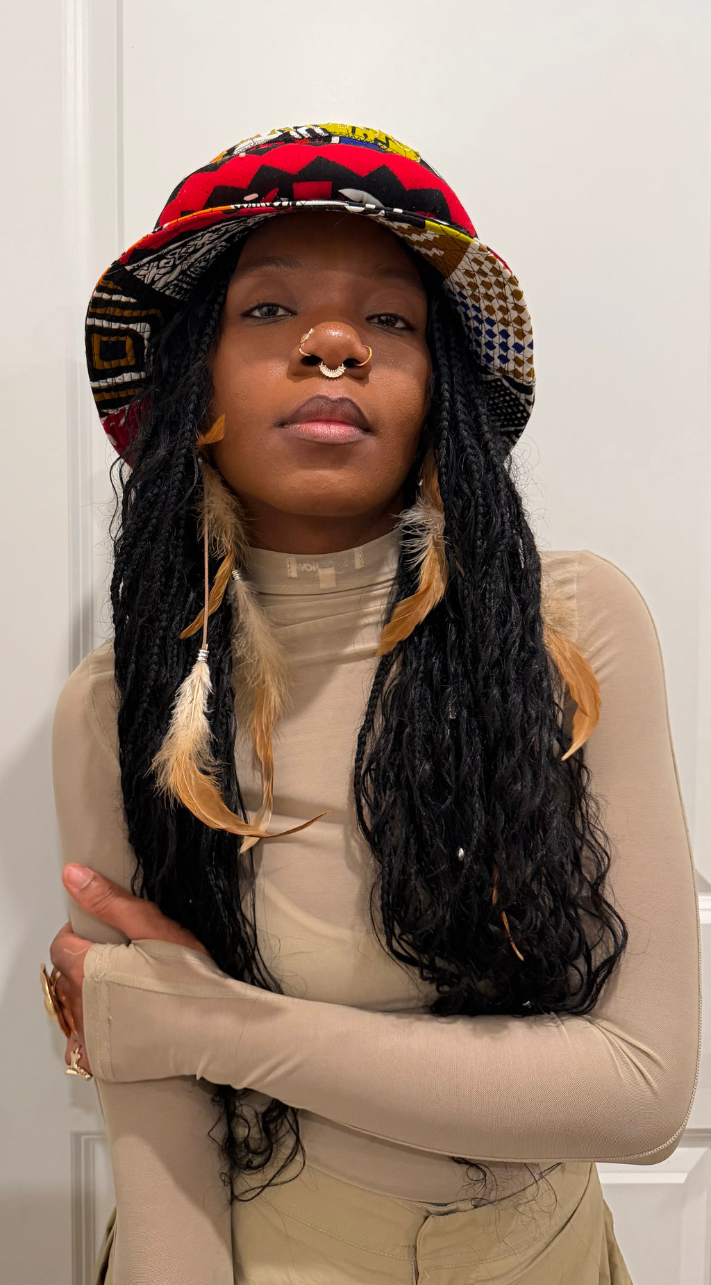 Multi-Dimensional Color Quilted African Fashion Bucket Hat