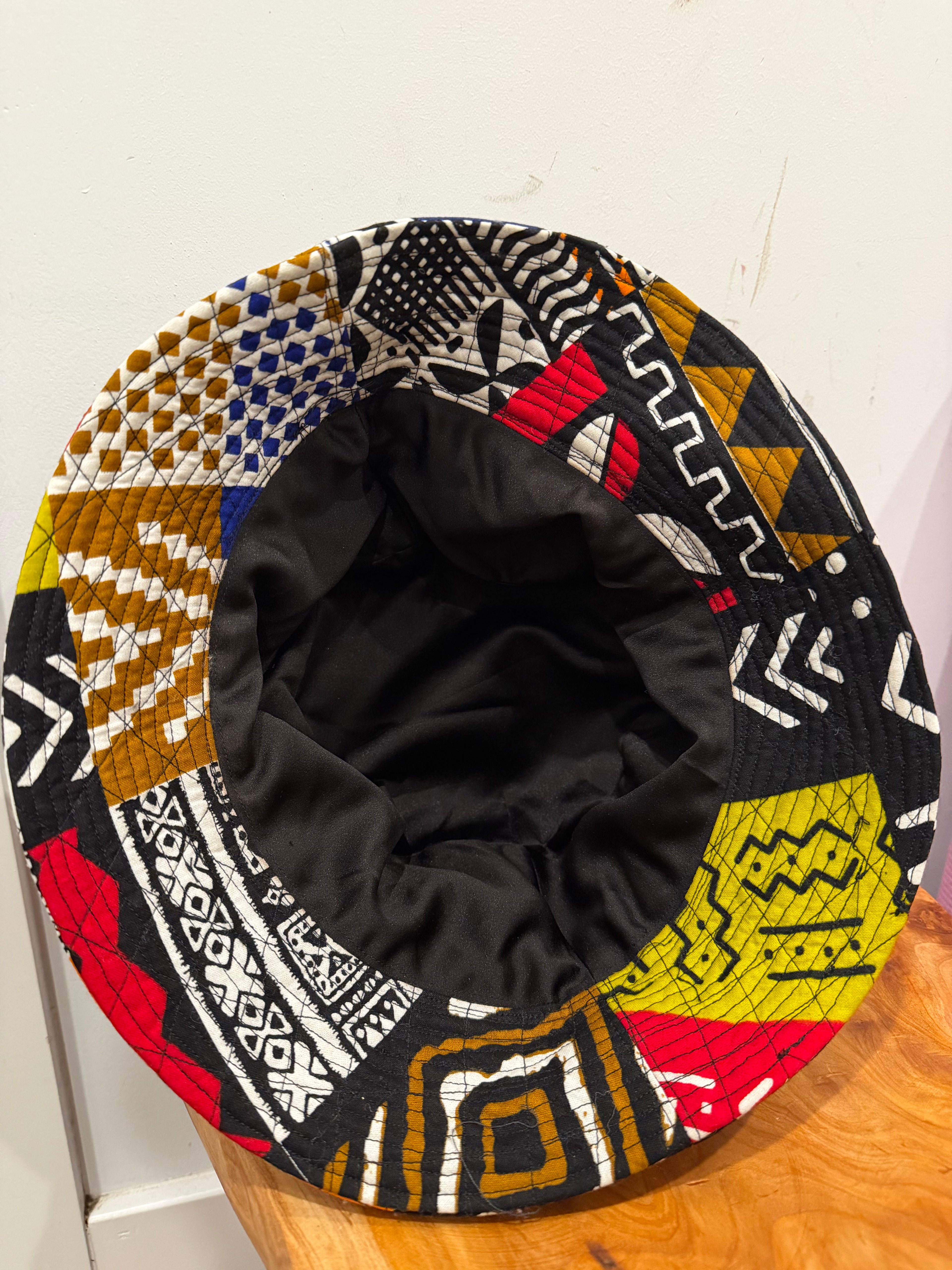 Multi-Dimensional Color Quilted African Fashion Bucket Hat