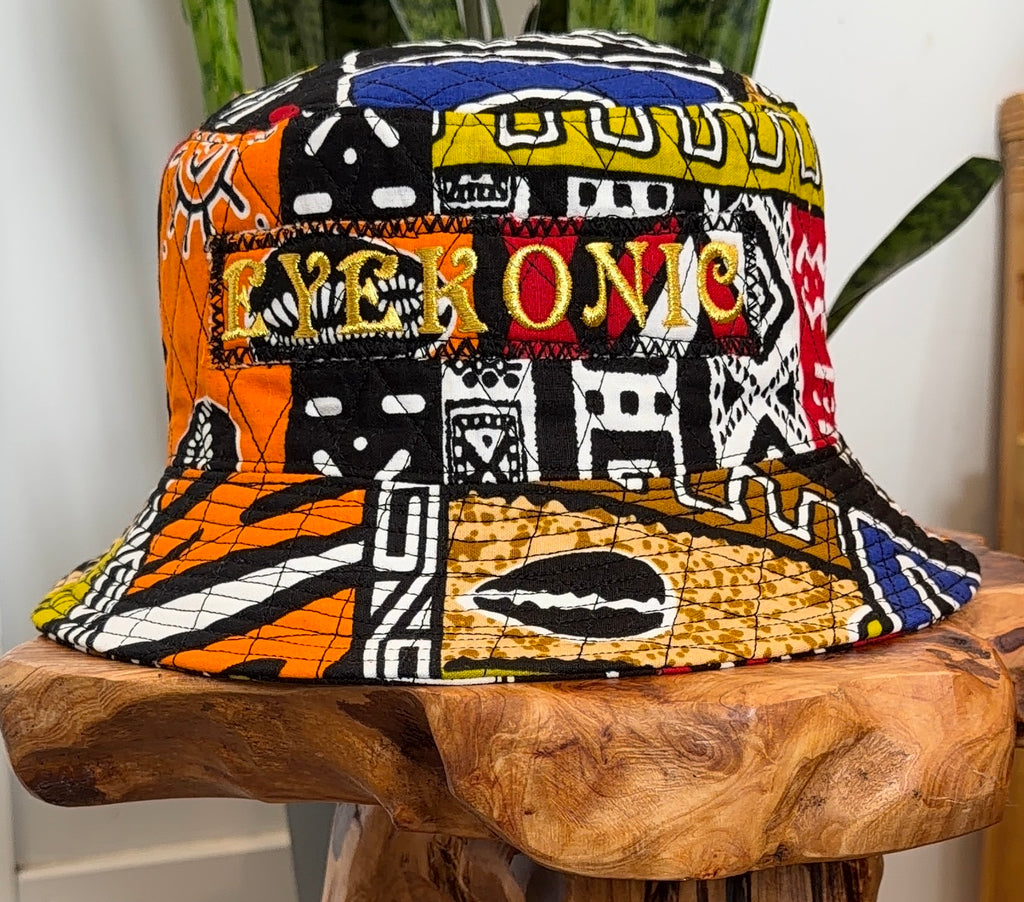 Multi-Dimensional Color Quilted African Bucket Fashion Hat 2