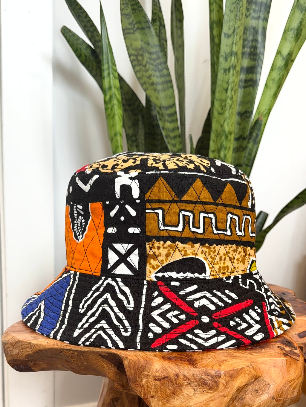 Multi-Dimensional Color Quilted African Bucket Fashion Hat 2